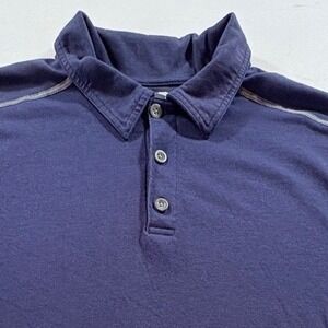Arborwear Polo Shirt Mens Large Navy Blue Drirelease Short Sleeve Workwear